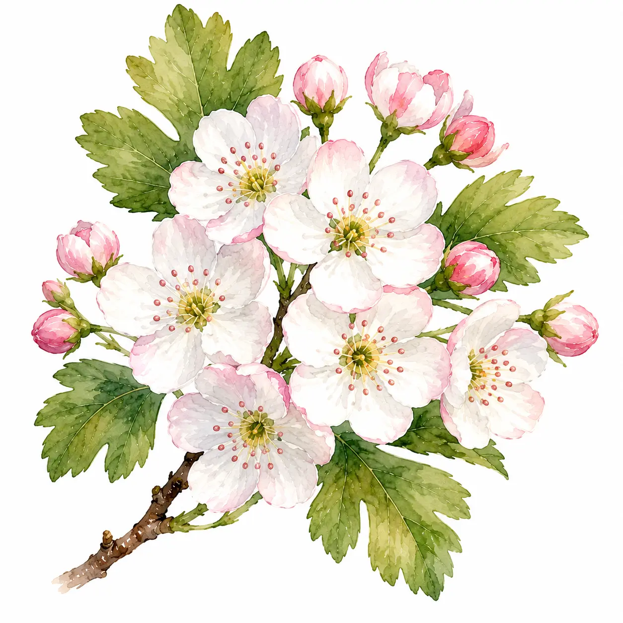 Missouri state flower, White Hawthorn Blossom
