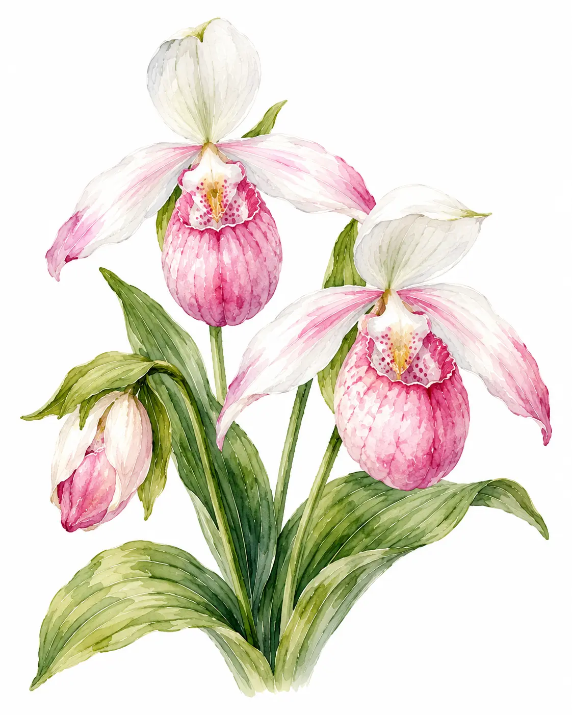 Minnesota state flower, Pink & White Lady's Slipper